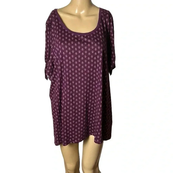 Reitmans Tops - Reitmans tunic,women 2X .  Linen cotton short sleeve,cold shoulder,tie,wrap top.